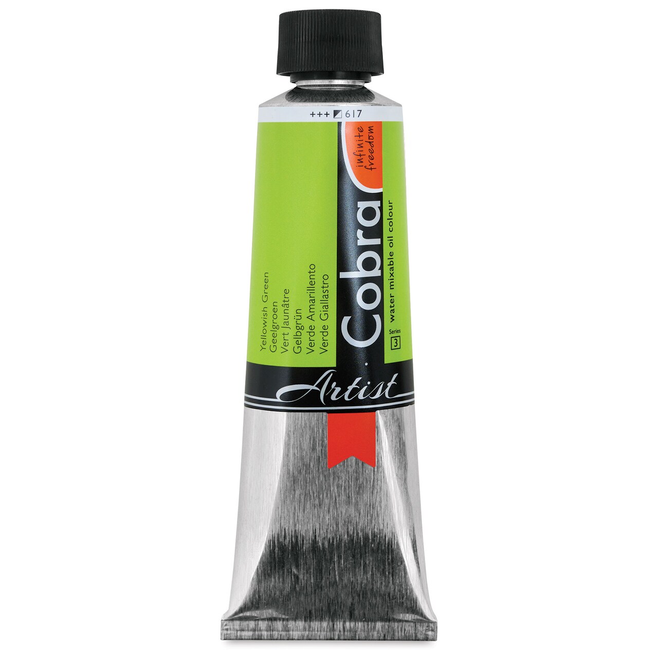 Cobra Artist Water Mixable Oil Paint - Yellowish Green, 150 ml tube